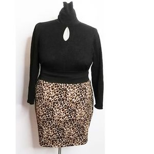 Forever 21 Animal Print Plus Size Pencil Skirt 3X